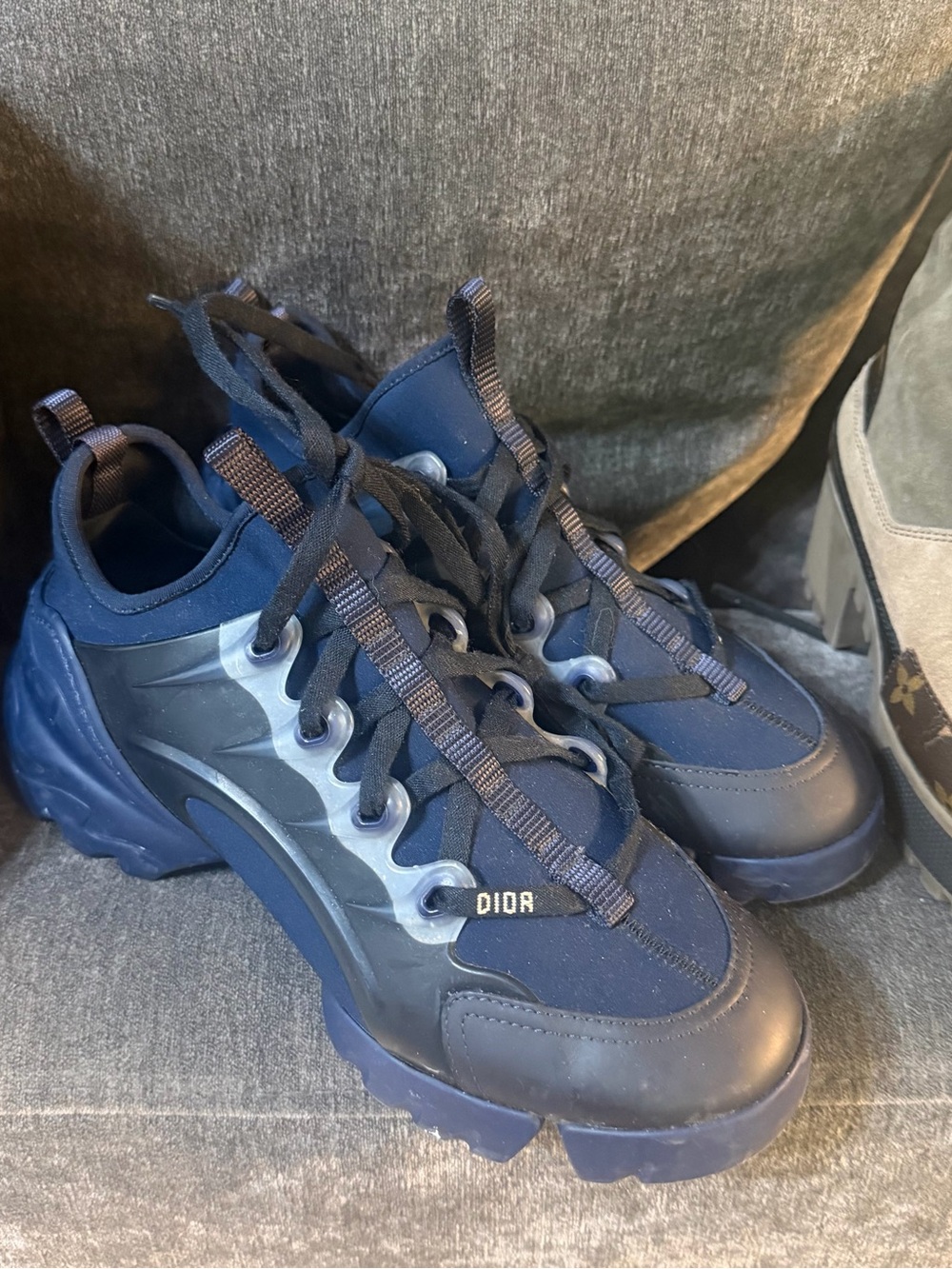 Dior Men's Dark Navy Blue Sneakers